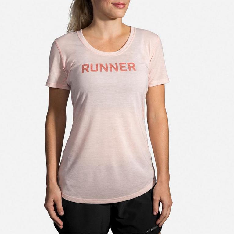 Brooks Distance Graphic - Womens Running Tank Top - Pink (14605SKTA)